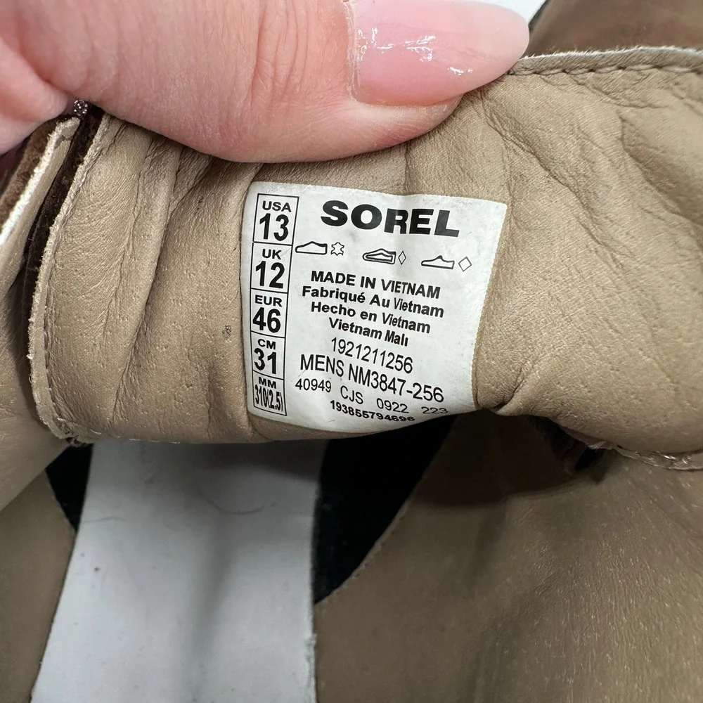 Sorel Madson Moc Toe Waterproof Brown Nubuck Leather Chukka Boots Mens 13 Rugged